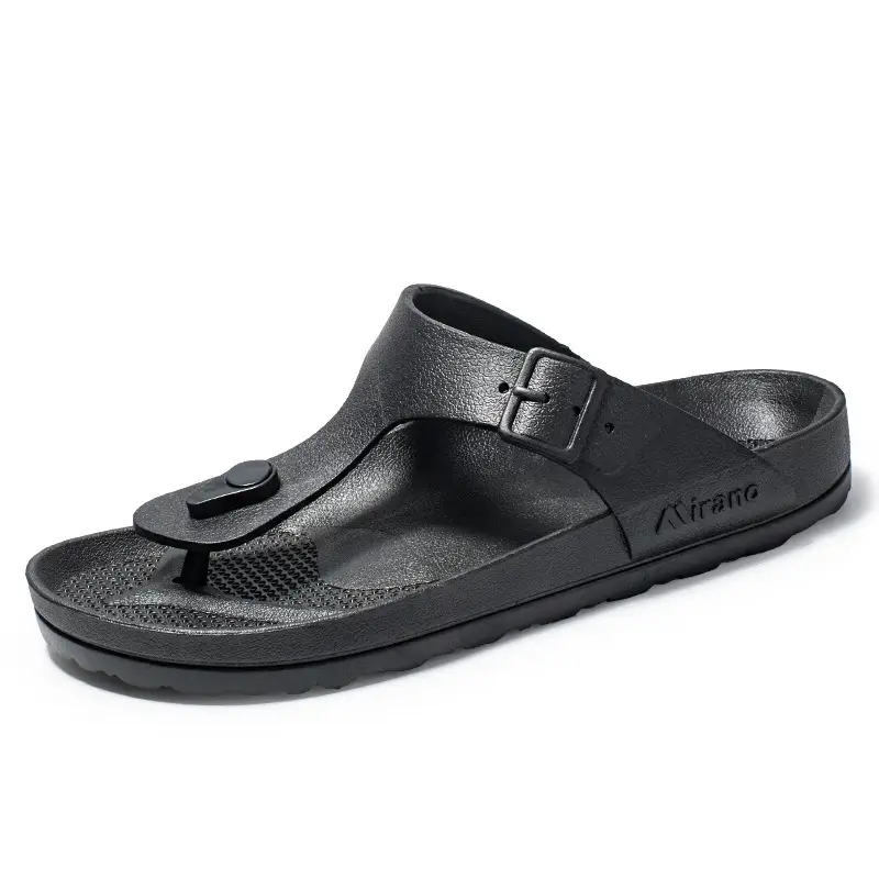 Men's Blue Rubber Flip-Flops Summer Sandals Non-Slip