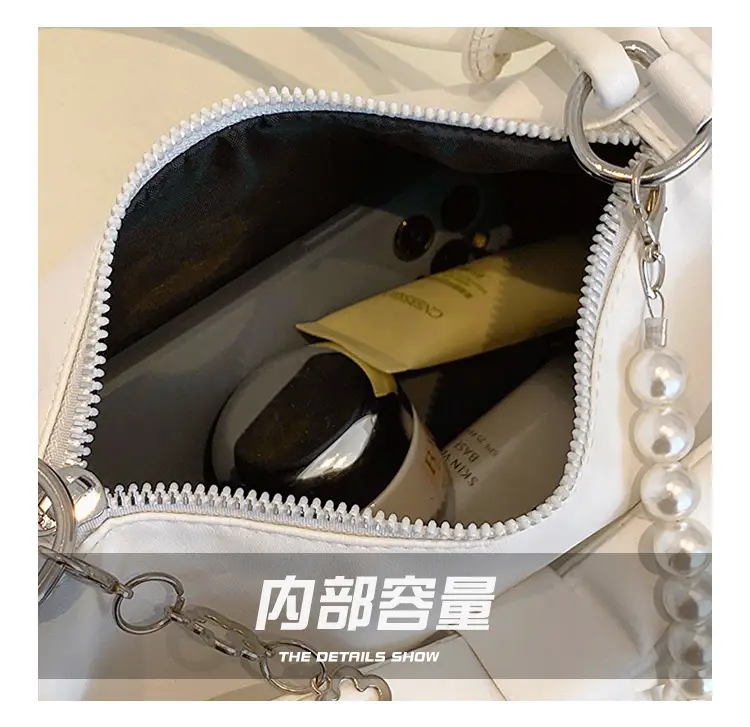 Pink Pearl Bow Shoulder Bag for Women — feature 5