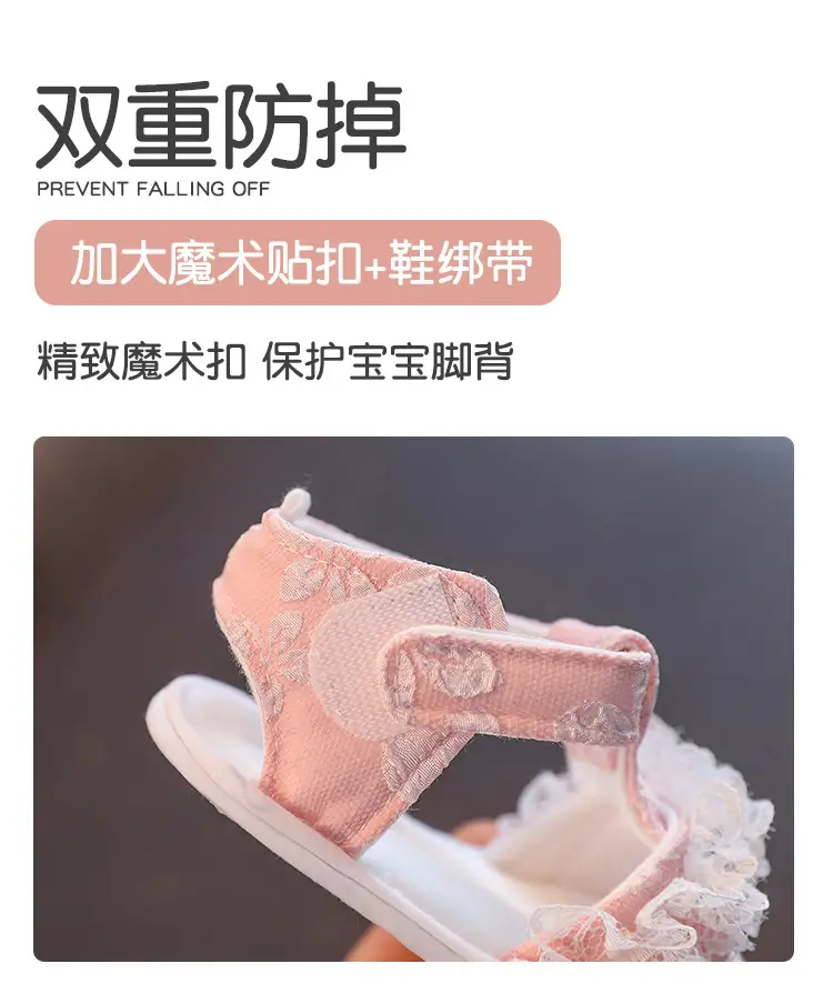 White Lace Bow Baby Sandals for Newborns — feature 3