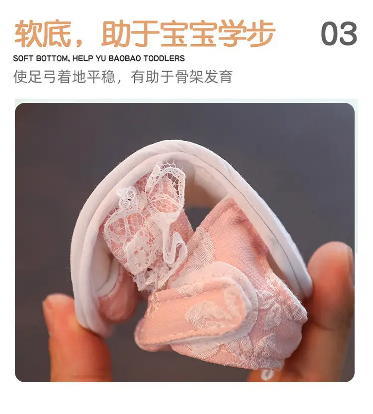 White Lace Bow Baby Sandals for Newborns — feature 8