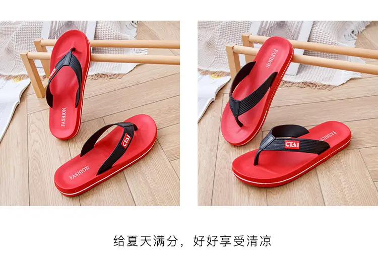 Black Casual Flip Flops with CT Brand — feature 12