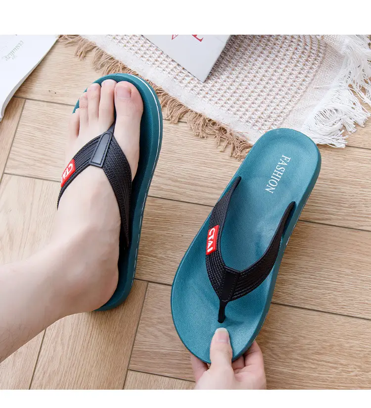 Black Casual Flip Flops with CT Brand — feature 8