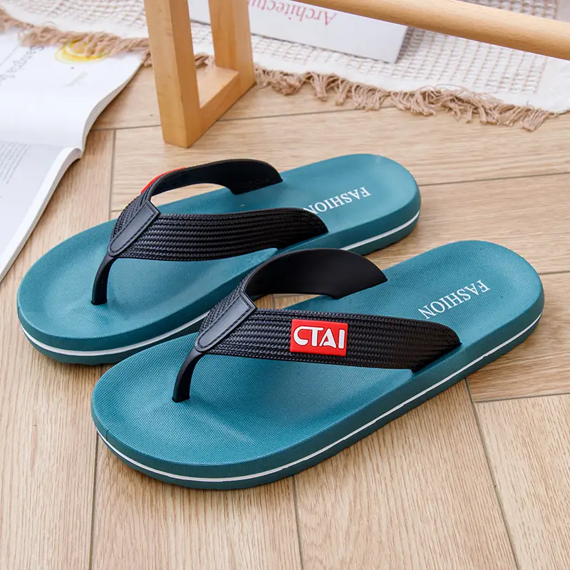 Black Casual Flip Flops with CT Brand