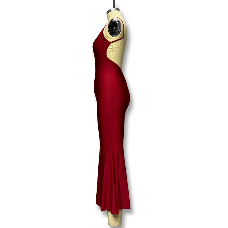 Red Mermaid Dress Deep V Backless Spaghetti Strap 2023 — feature 26