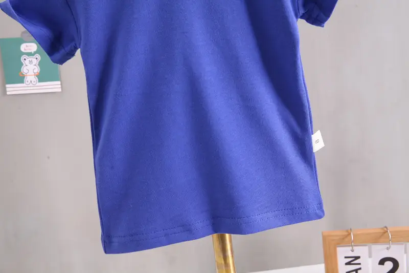 Kids Summer Overlooked Shorts Set Blue Cotton — feature 11