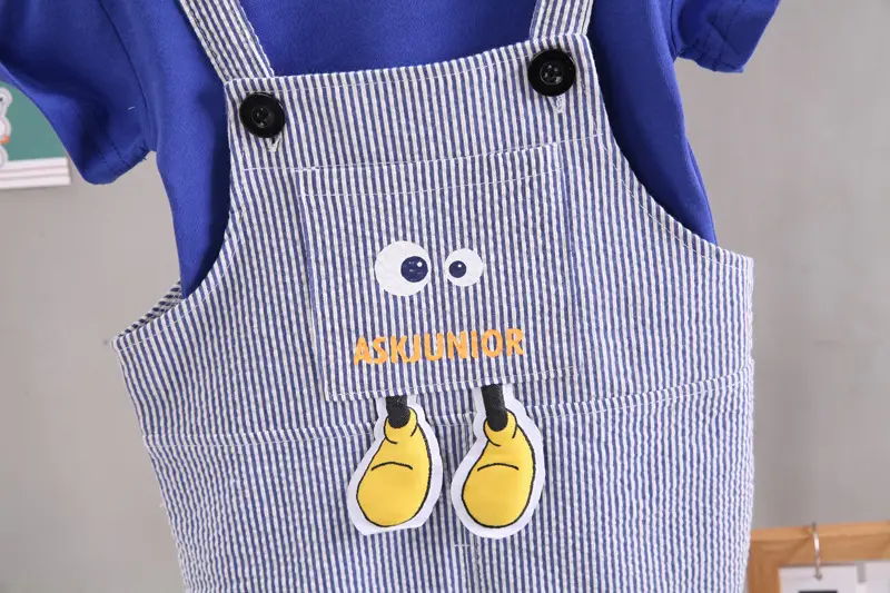 Kids Summer Overlooked Shorts Set Blue Cotton — feature 9