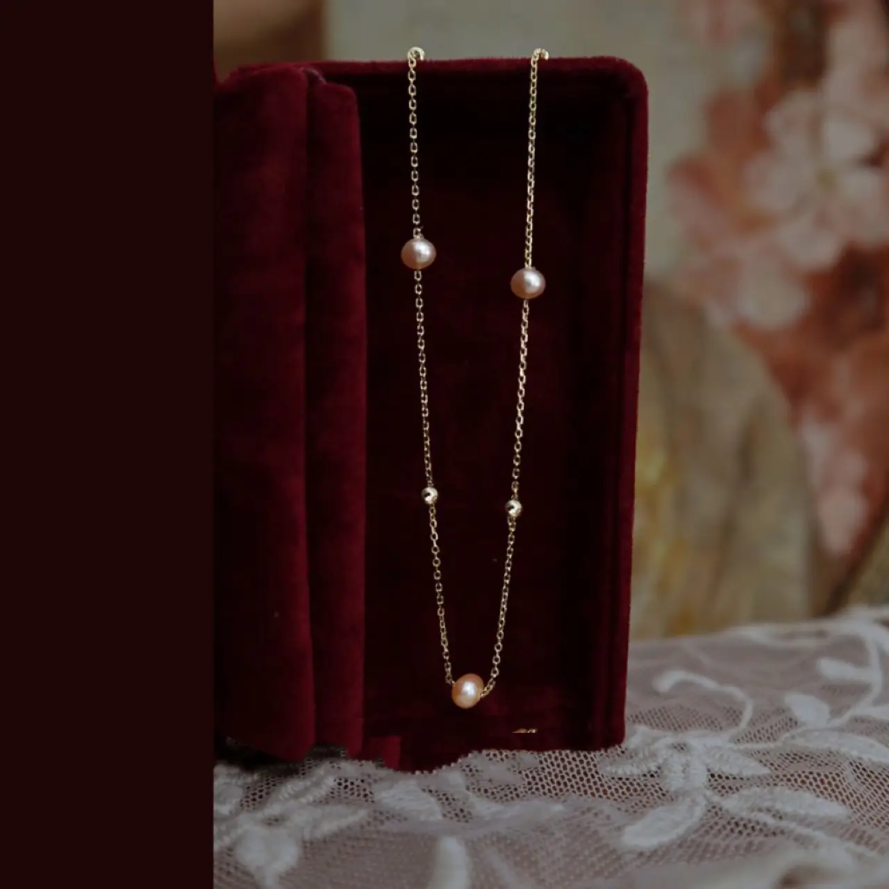 Natural Pearl Necklace for Women French Style Collarbone Chain - Image 2