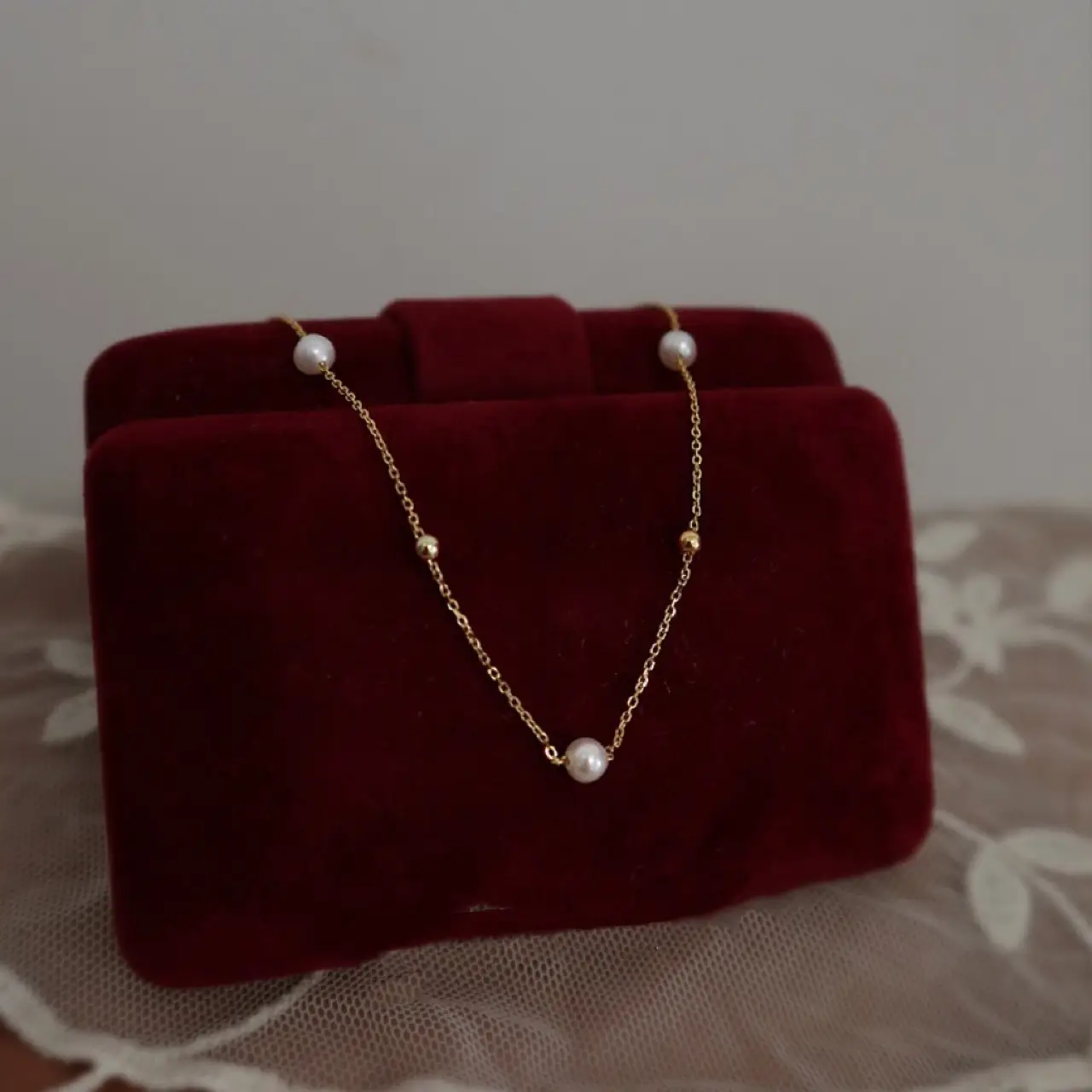 Natural Pearl Necklace for Women French Style Collarbone Chain - Image 4