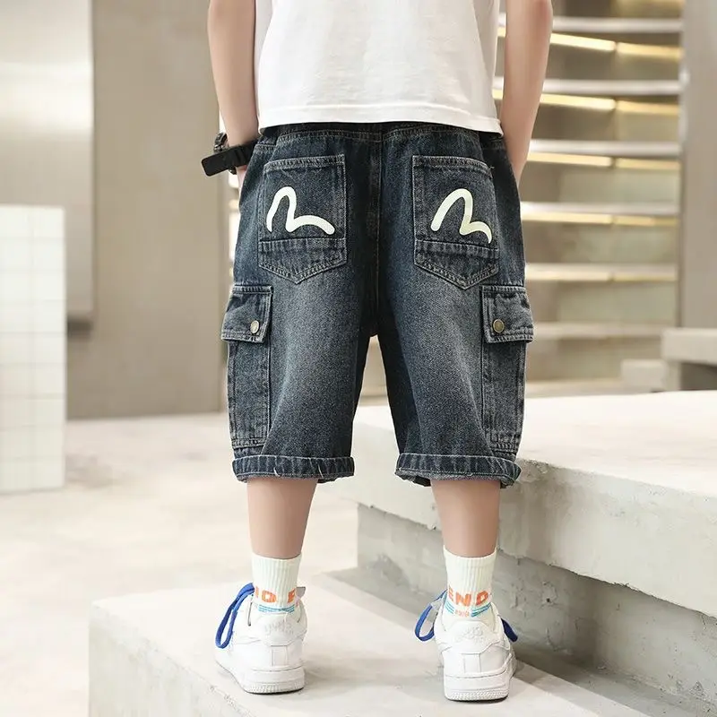 Children Denim Cargo Shorts 2026 Summer - Image 4