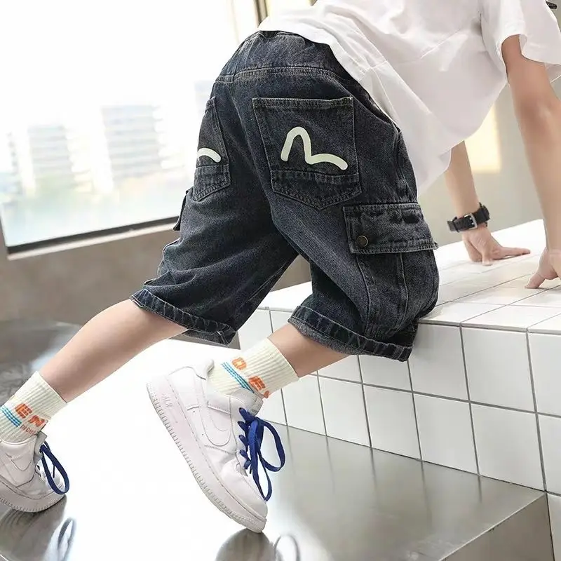 Children Denim Cargo Shorts 2026 Summer - Image 5
