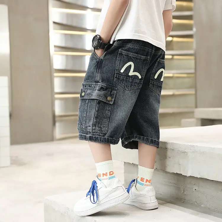 Children Denim Cargo Shorts 2026 Summer — feature 2