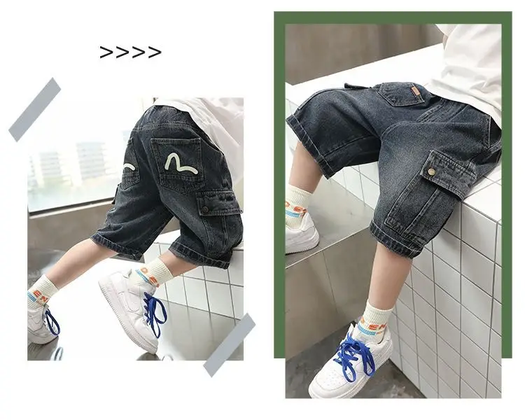 Children Denim Cargo Shorts 2026 Summer — feature 8