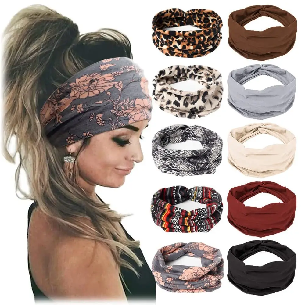 Women's Elastic Sports Hair Band Multi Color Wide Fit