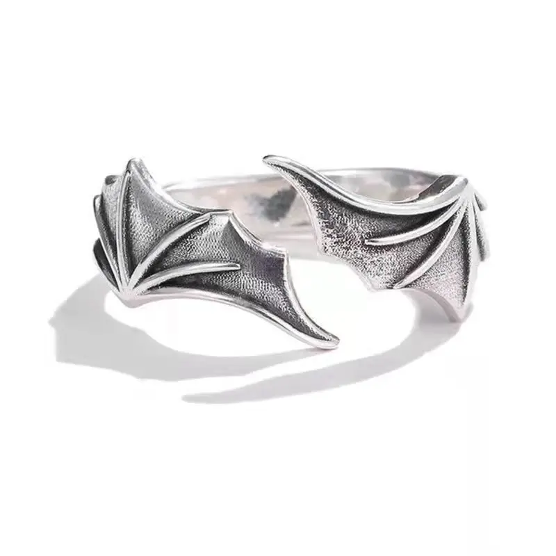 Angel and Demon Wings Silver Ring Set for Men — feature 8