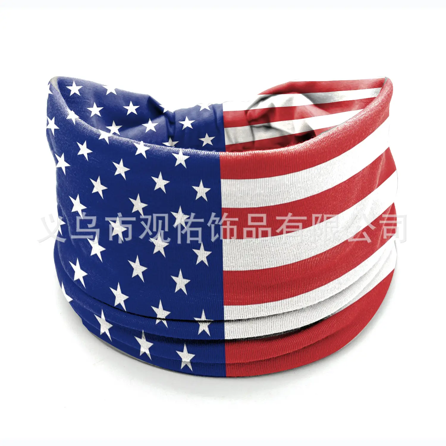 Stars Red Blue Flag Hair Band Wide Knot for Women - Image 21