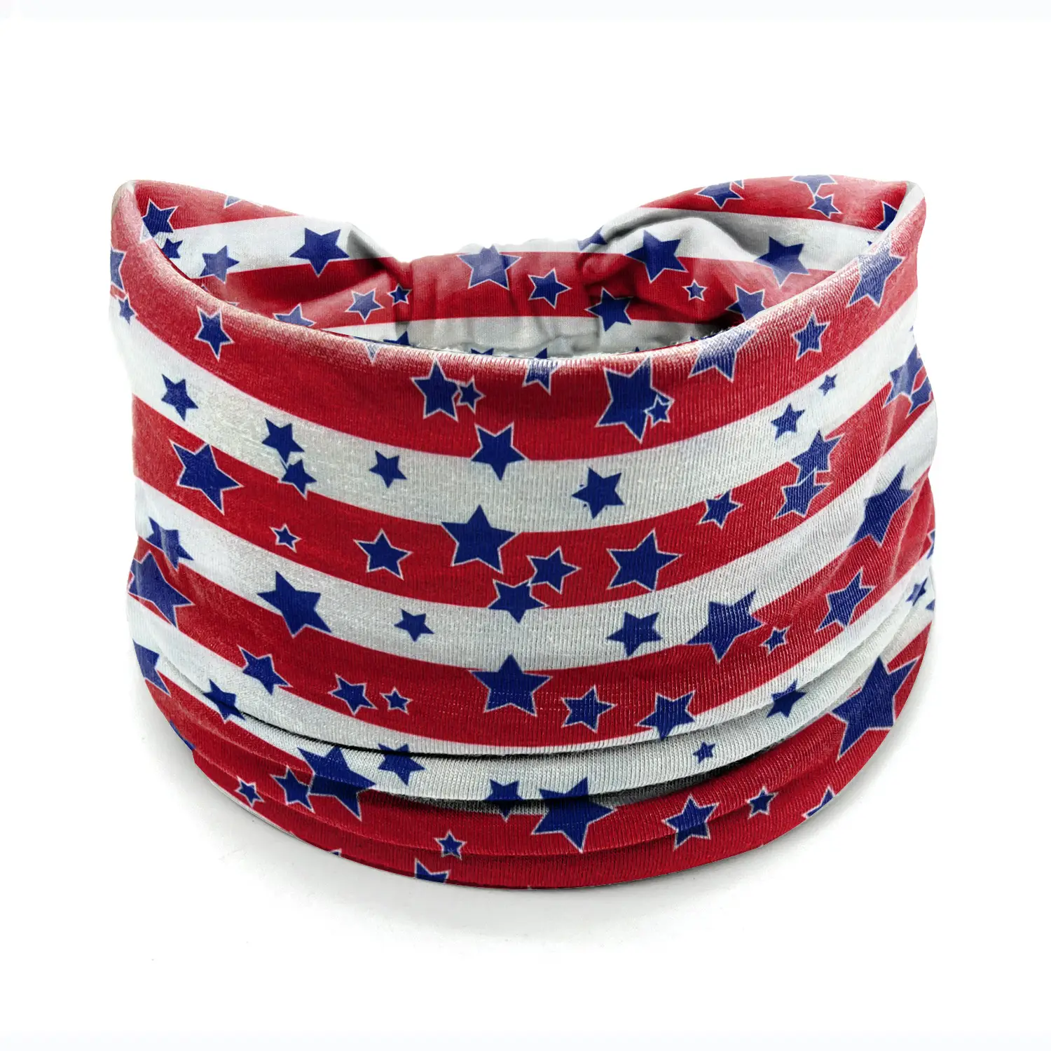 Stars Red Blue Flag Hair Band Wide Knot for Women - Image 10