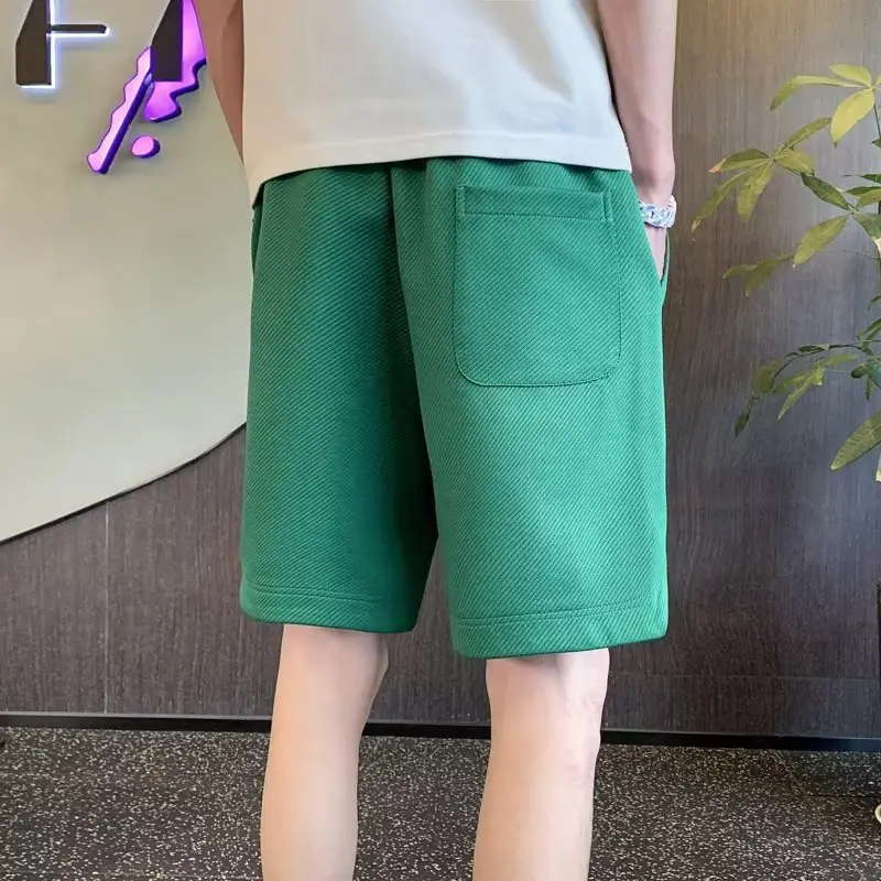 Men M. Embroidered Shorts Black Tassel Waist - Image 5
