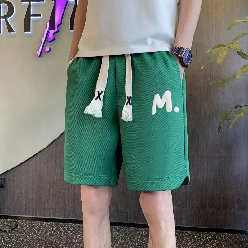 Men M. Embroidered Shorts Black Tassel Waist - Image 3