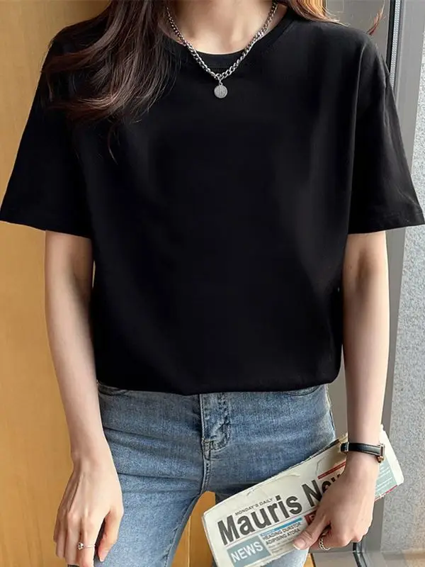 Women Bear Heart Print Cotton T-Shirt Grey 2025