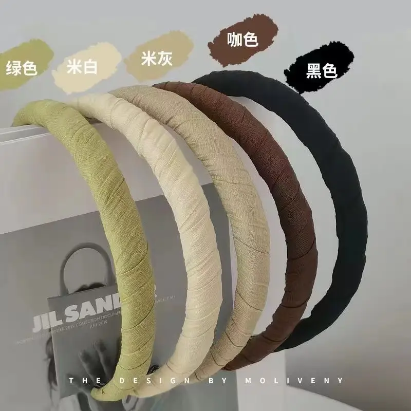Fashion Fabric Winding Sponges Headband High Skull Top Hairpin - Image 6