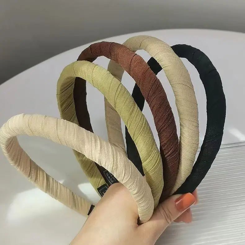 Fashion Fabric Winding Sponges Headband High Skull Top Hairpin — feature 9