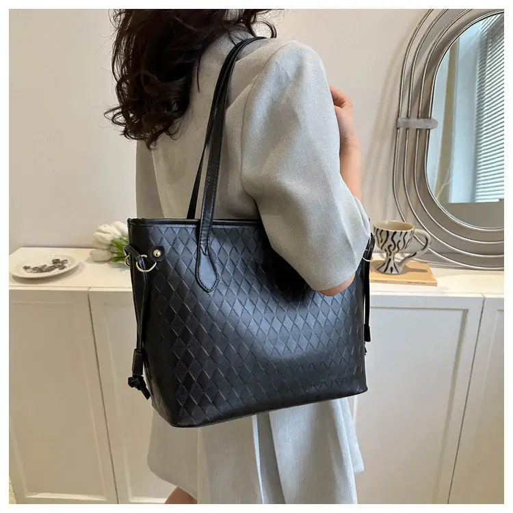 White Quilted Shoulder Bag with Pink Fruit Design for Women — feature 16