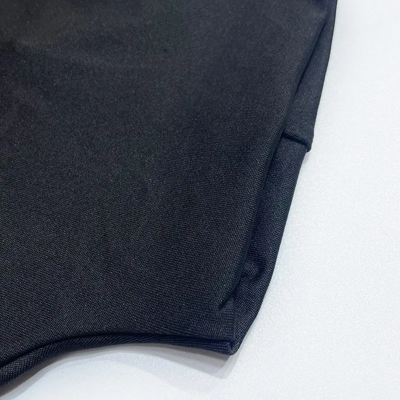 Black Long Sleeve Slim Fit Dress with High Slit — feature 40