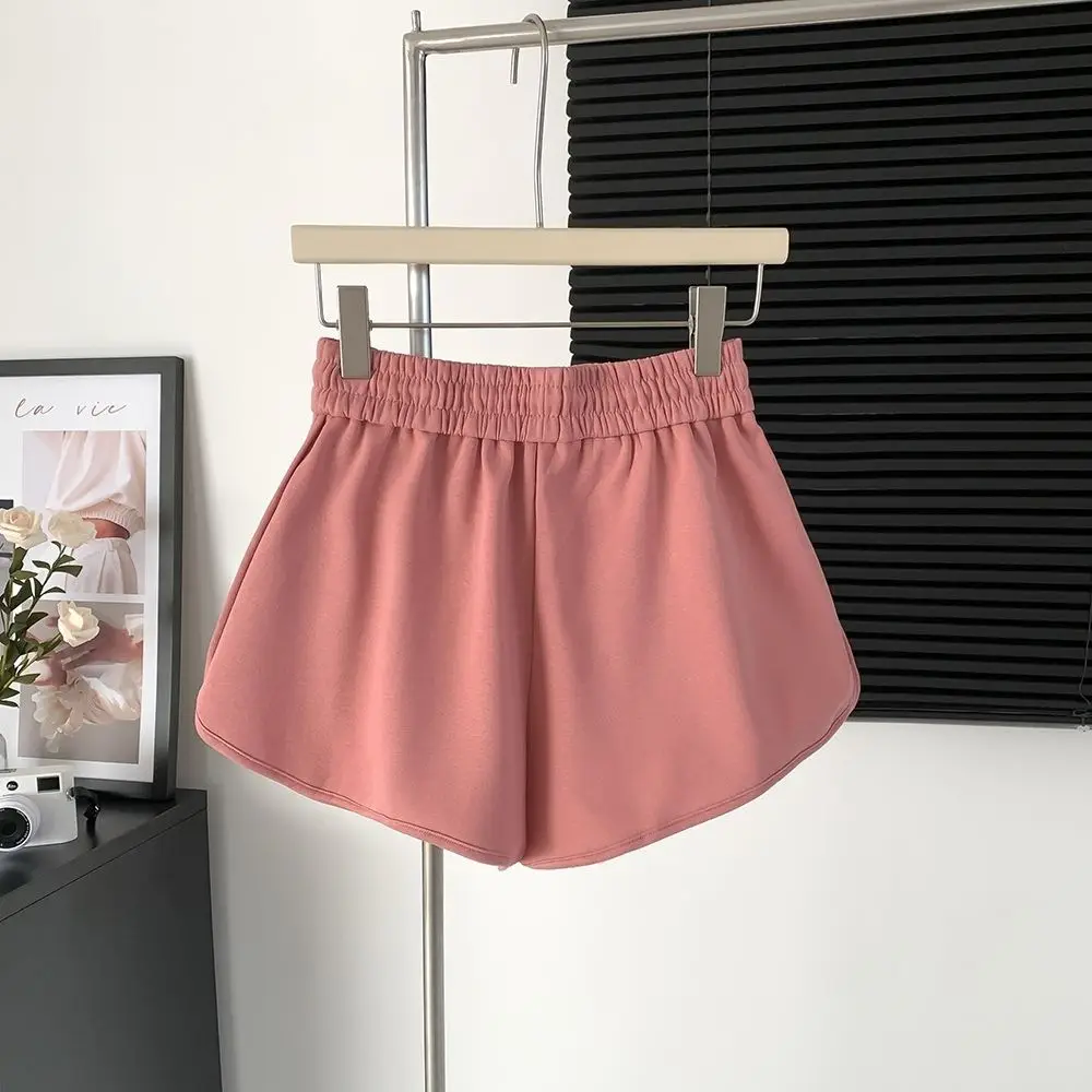 Women's Pink Drawstring Shorts High Waist Loose Summer — feature 12