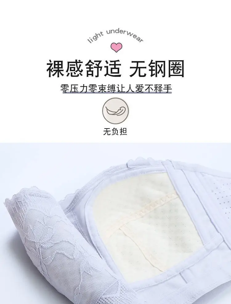 Summer Thin Strapless Underwear Women's Gathering Non-slip Chest Wrapping Sexy Strapless Bra Large Bra Small Chest — feature 9