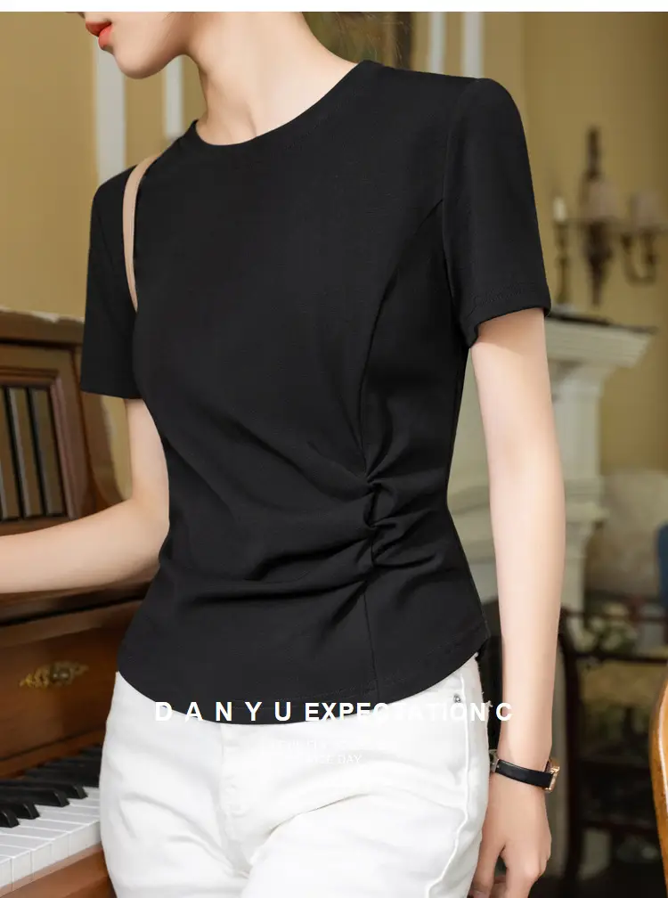 Women White Cotton T-Shirt Summer 2024 — feature 16