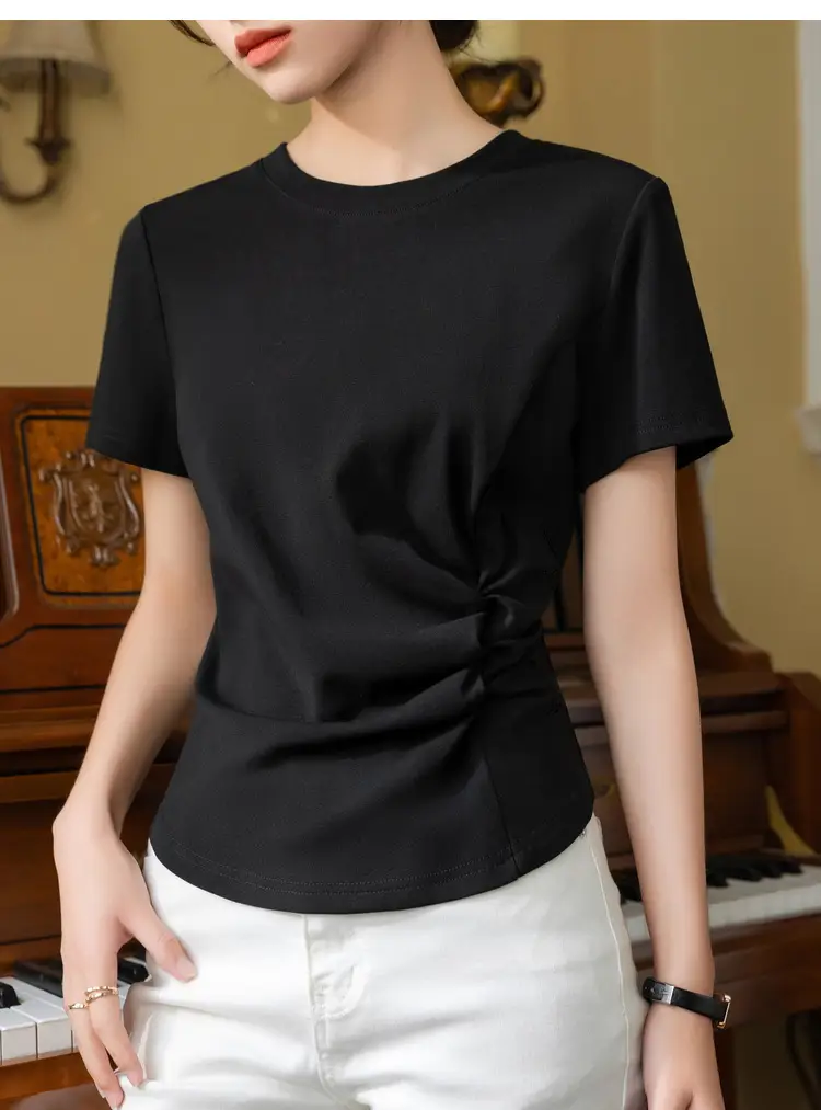 Women White Cotton T-Shirt Summer 2024 — feature 18