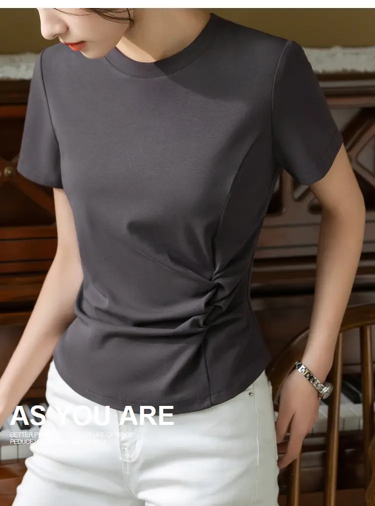 Women White Cotton T-Shirt Summer 2024 — feature 21