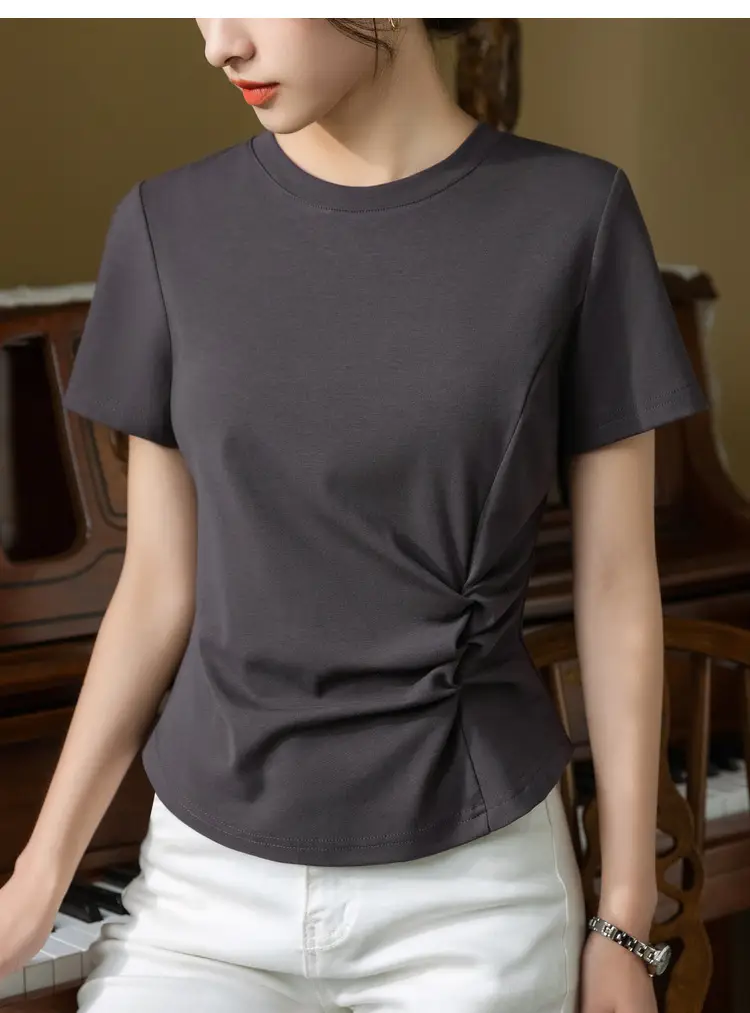 Women White Cotton T-Shirt Summer 2024 — feature 22