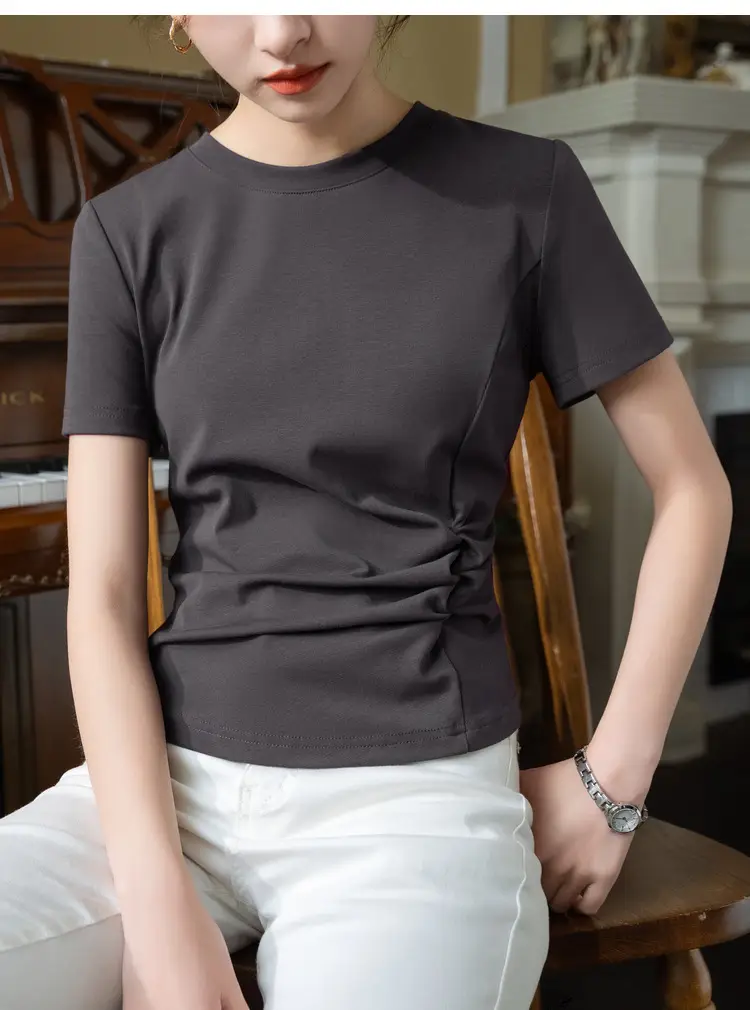 Women White Cotton T-Shirt Summer 2024 — feature 23