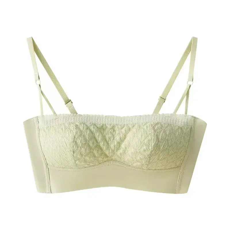 French Style Strapless Cup Non-Steel Ring Bra - Image 9