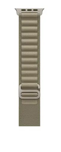 Apple Watch Strap Alpine Loop Ultra Nylon Woven Olive Green - Image 12