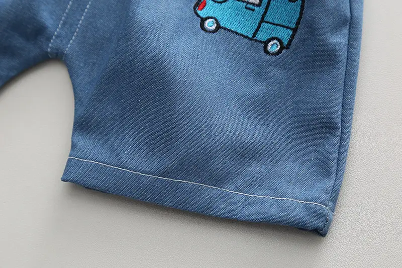 Boys Cotton Car Print Shorts Top Summer Suit — feature 15