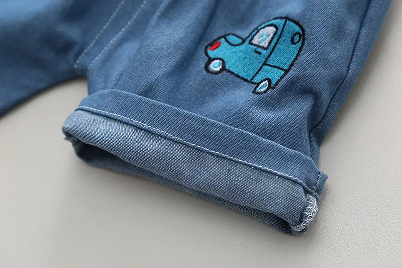 Boys Cotton Car Print Shorts Top Summer Suit — feature 16