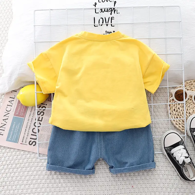Boys Cotton Car Print Shorts Top Summer Suit — feature 7