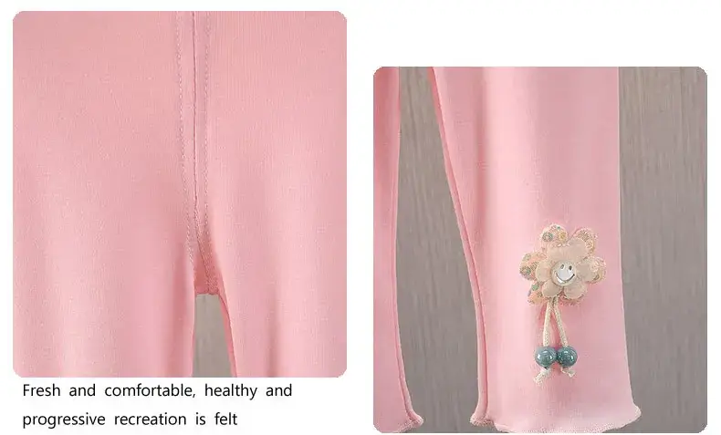 Pink Capri Pants for Girls Summer Casual Leggings — feature 14