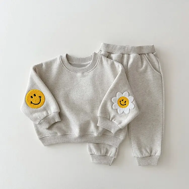 Baby Sunflower & Smile Sweatshirt Set Yellow - Image 8