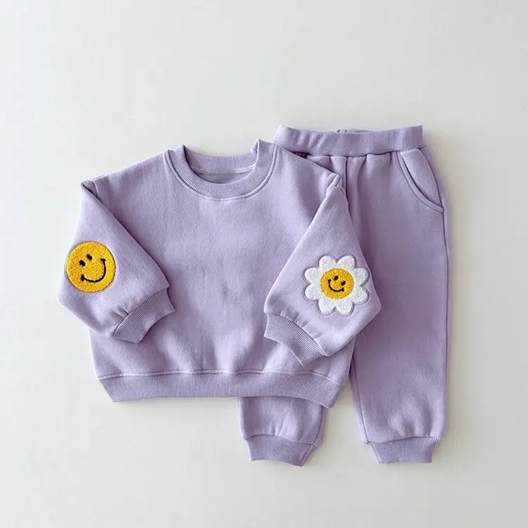 Baby Sunflower & Smile Sweatshirt Set Yellow — feature 11