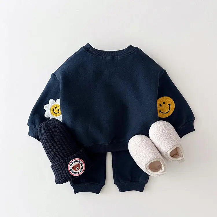 Baby Sunflower & Smile Sweatshirt Set Yellow — feature 3