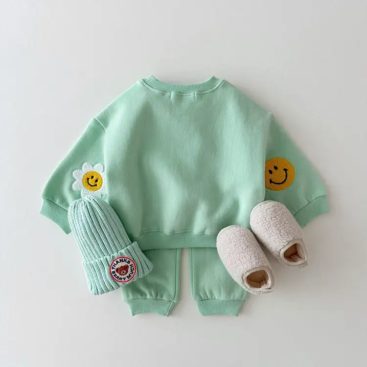Baby Sunflower & Smile Sweatshirt Set Yellow — feature 4