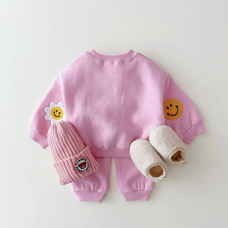 Baby Sunflower & Smile Sweatshirt Set Yellow — feature 5