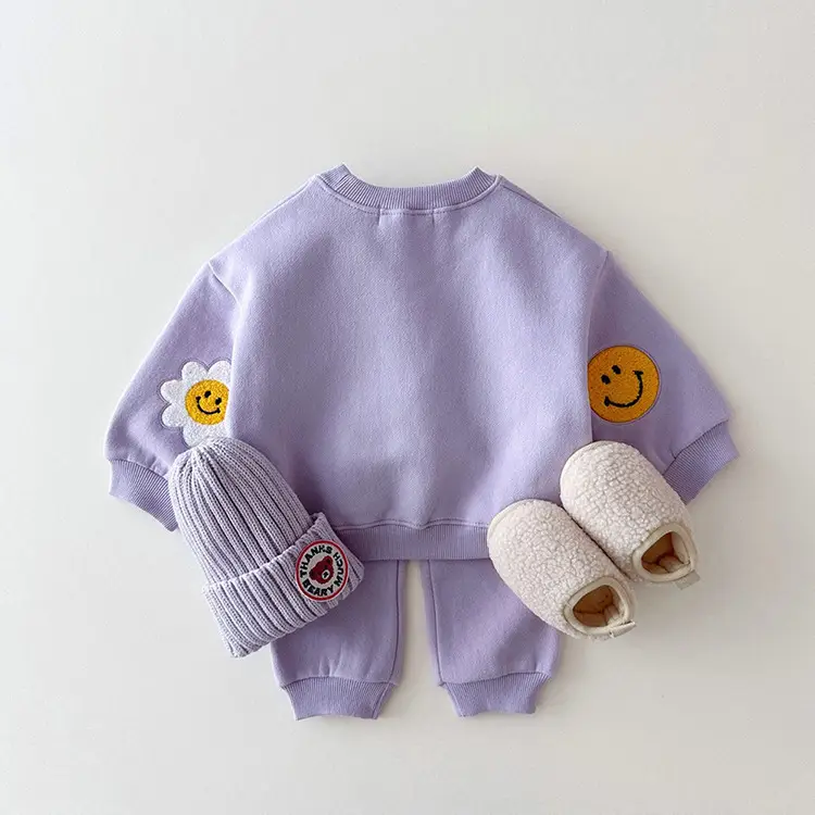 Baby Sunflower & Smile Sweatshirt Set Yellow — feature 6