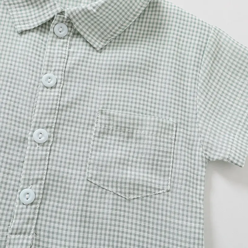 Baby Polo Shirt Short Sleeve Cotton Light Green — feature 4