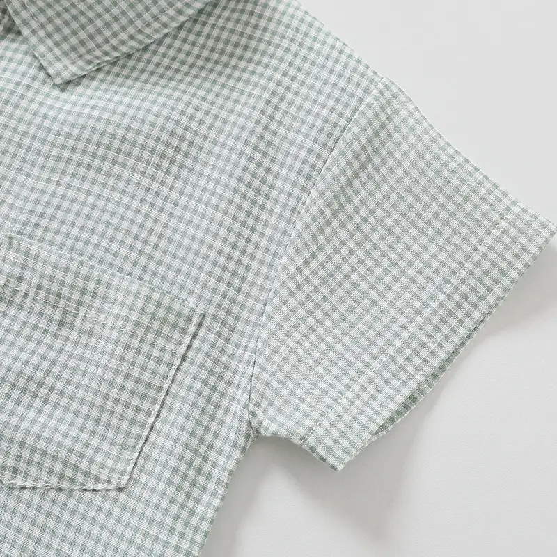 Baby Polo Shirt Short Sleeve Cotton Light Green — feature 5