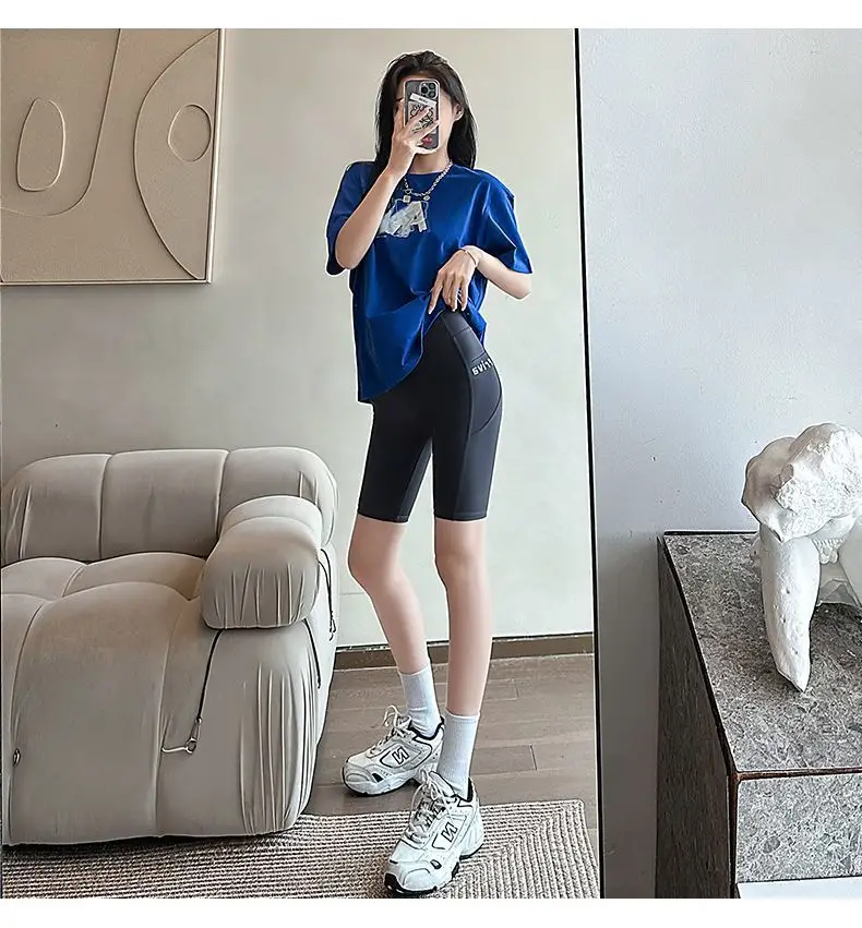 Women's Side Flap Pocket Pants Shark Pants Slimming Summer — feature 22