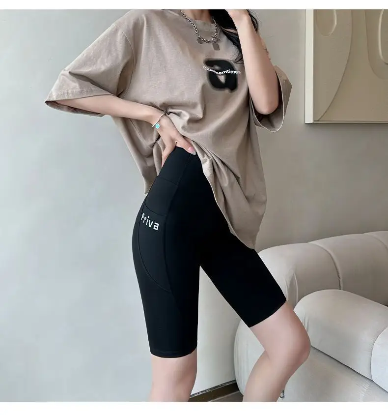 Women's Side Flap Pocket Pants Shark Pants Slimming Summer — feature 3